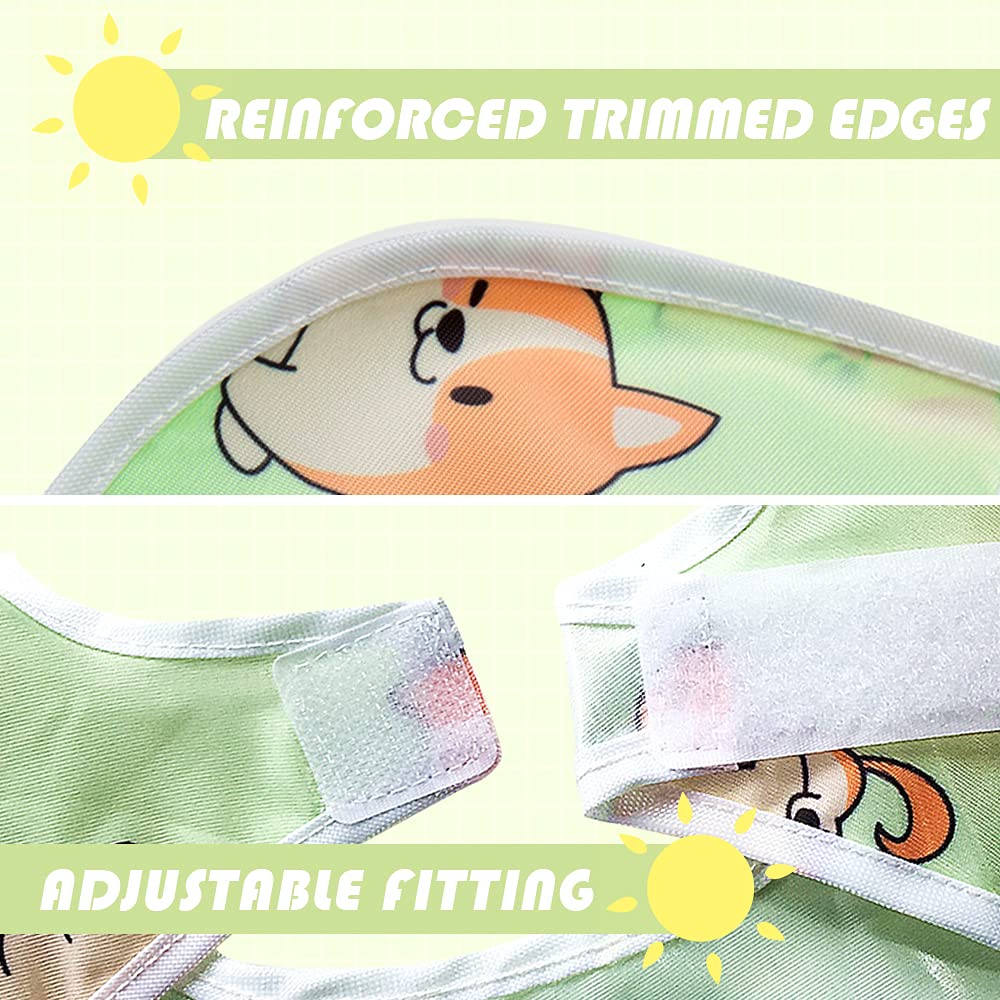 Little Dimsum Full Sleeved Feeding Bib 2 Pack,Baby & Toddler Waterproof Bib Apron,Food Protection Large Pocket Eating Smock 6-48 Months (Little Puppy/Little Cat) - Image 3